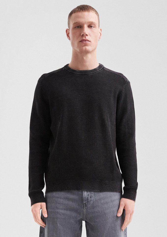 QS Longpullover Strickpullover Gewaschener Strickpullover mit Strukturmuster von QS