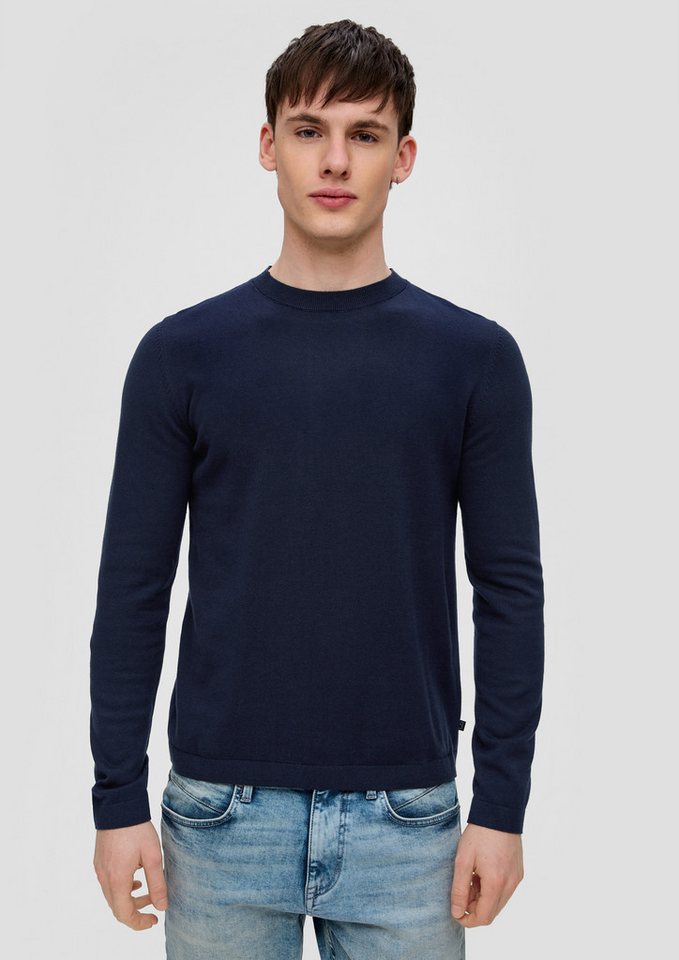 QS Longpullover Strickpullover Basic Strickpullover von QS