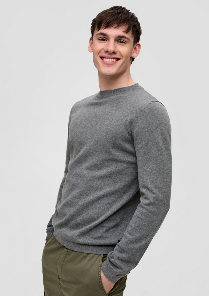 QS Longpullover Strickpullover Basic Strickpullover von QS