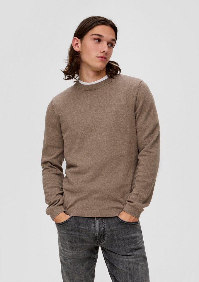 QS Longpullover Strickpullover Basic Strickpullover von QS