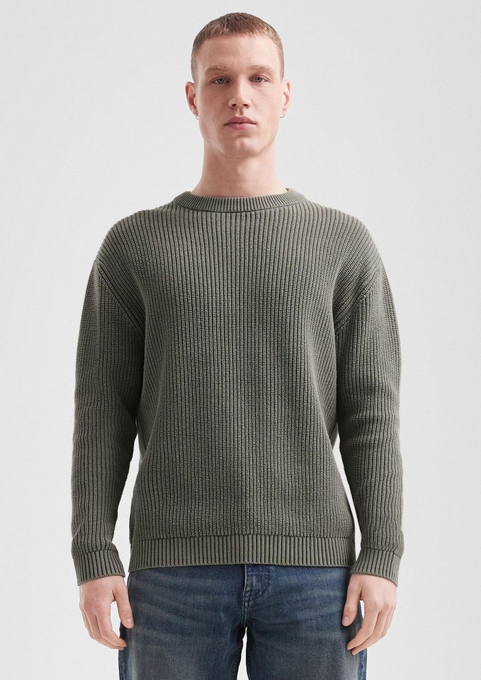 QS Longpullover Strickpullover Grobstrickpullover mit Wascheffekt (1-tlg) von QS