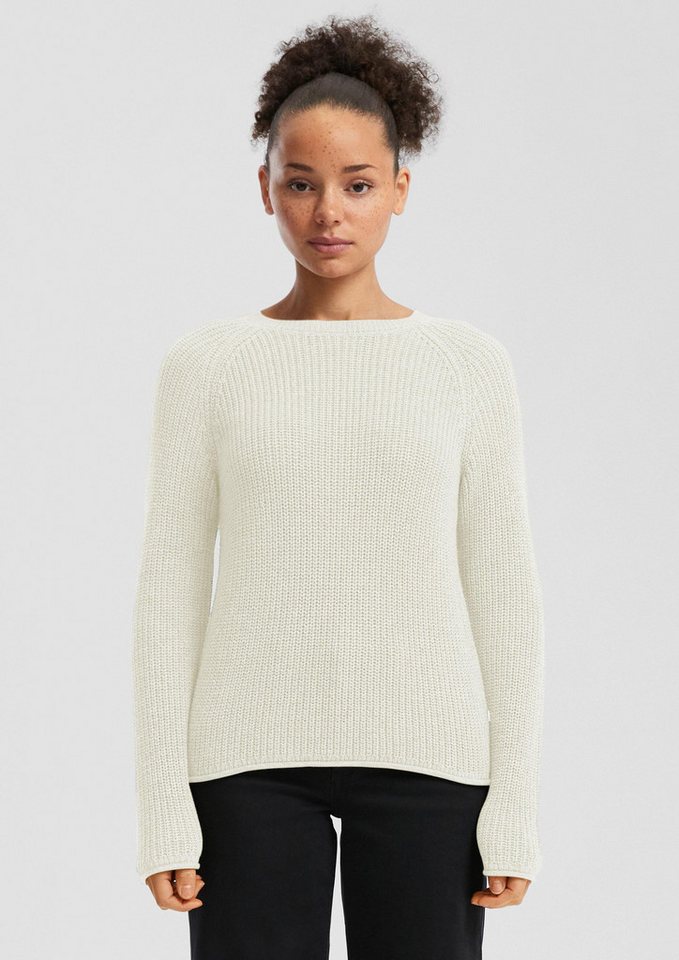 QS Longpullover Strickpullover Melierter Strickpullover mit Raglanärmeln von QS