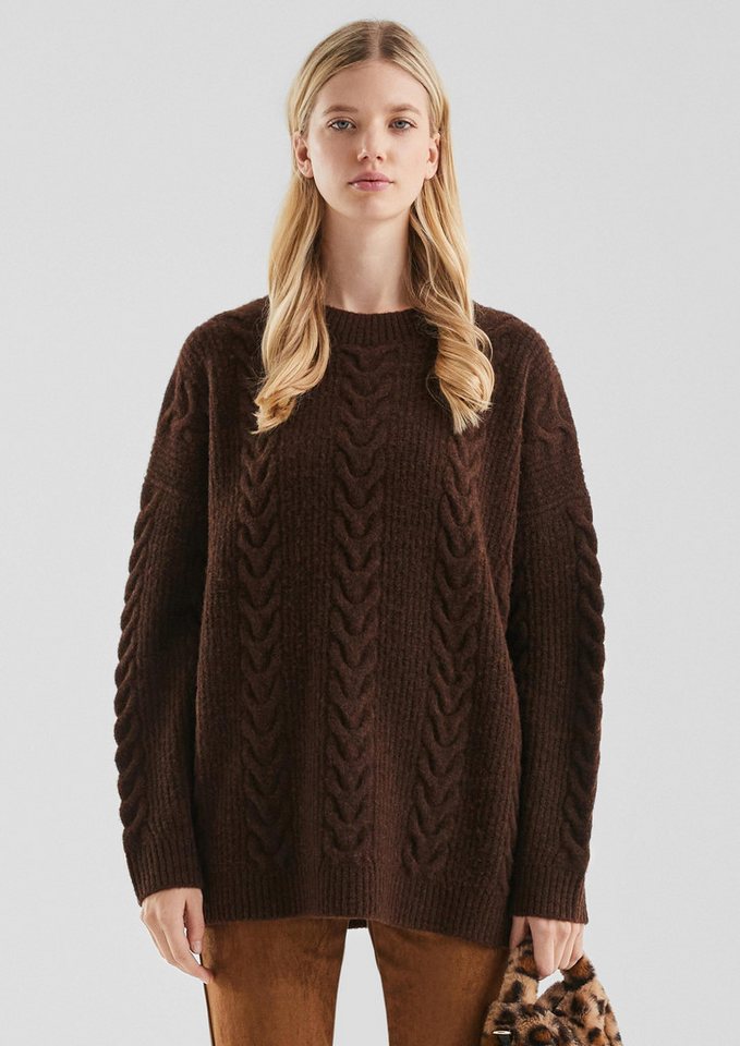 QS Longpullover Strickpullover Oversize Pullover (1-tlg) von QS