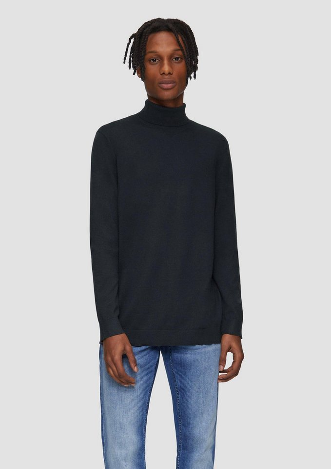 QS Longpullover Strickpullover Slim-Fit-Pullover mit Rollkragen von QS