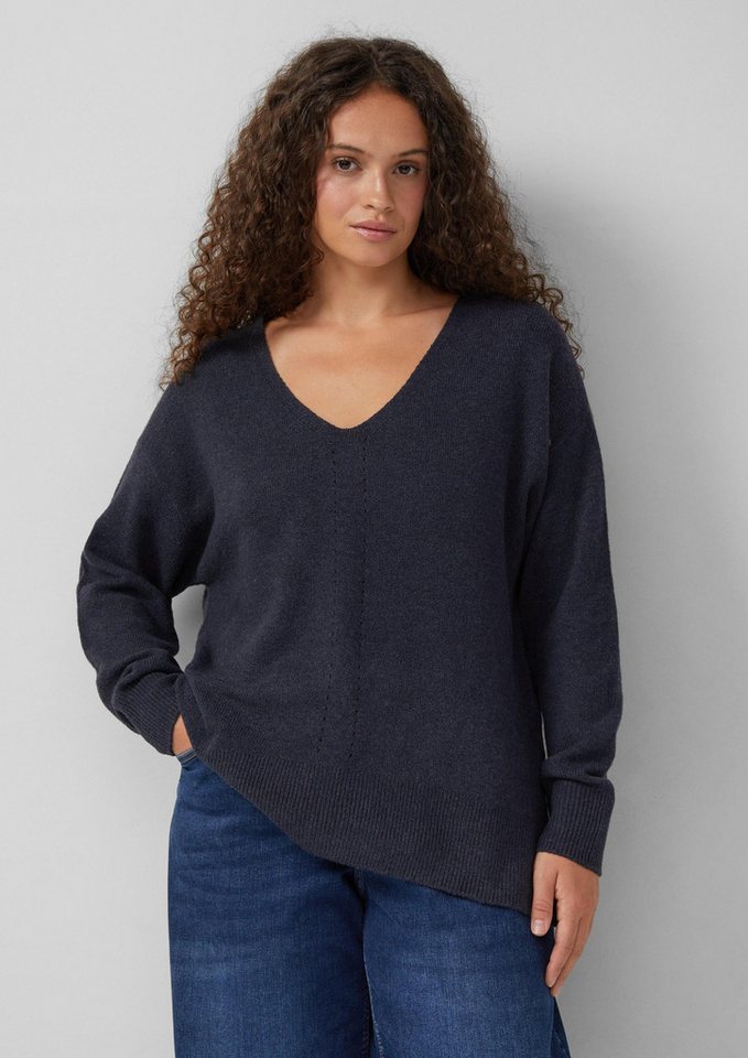 QS Longpullover Strickpullover Strickpullover (1-tlg) von QS
