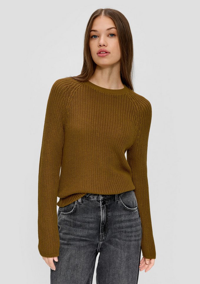 QS Longpullover Strickpullover Strickpullover aus Baumwollmix von QS