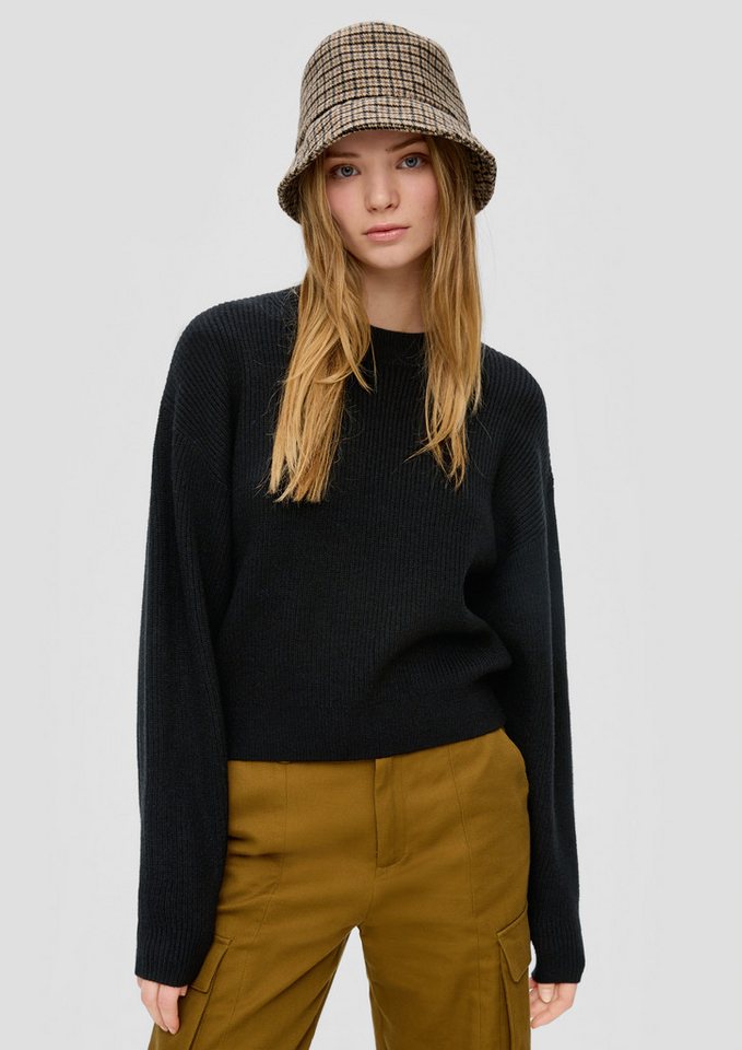 QS Longpullover Strickpullover Strickpullover aus Viskosemix von QS