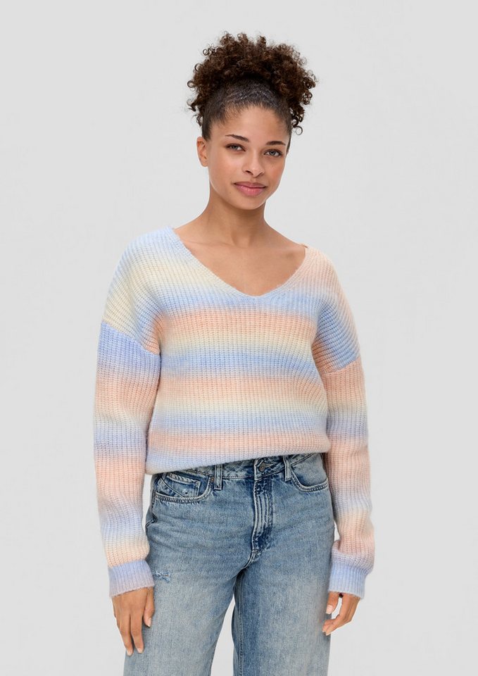 QS Longpullover Strickpullover Strickpullover mit Farbverlauf von QS