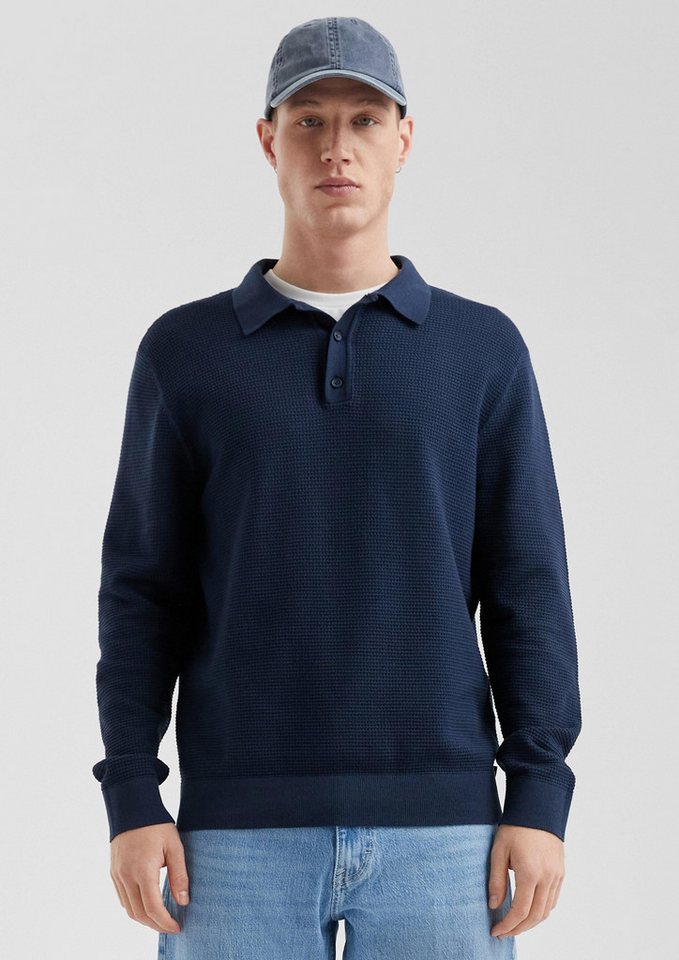 QS Longpullover Strickpullover Strickpullover mit Polokragen von QS