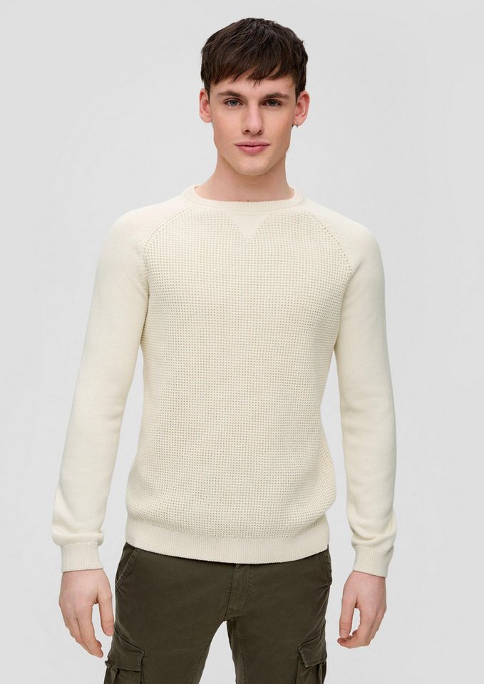 QS Longpullover Strickpullover Strickpullover mit Raglanärmeln von QS