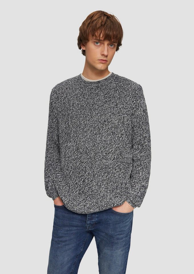 QS Longpullover Strickpullover Strickpullover mit Rippstruktur (1-tlg) von QS