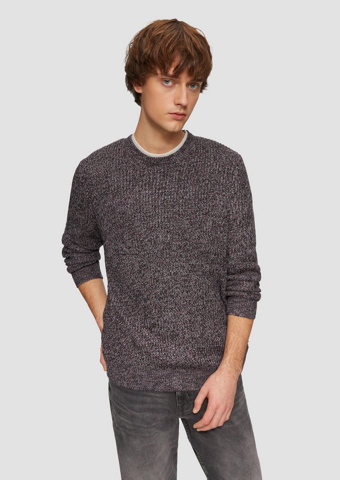 QS Longpullover Strickpullover Strickpullover mit Rippstruktur (1-tlg) von QS