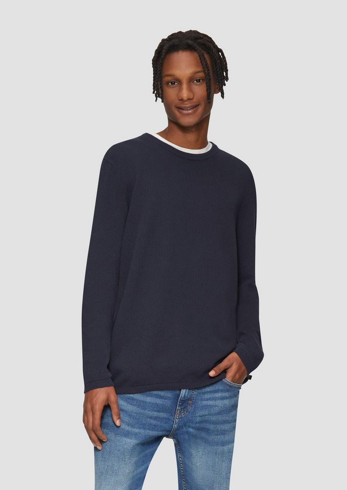 QS Longpullover Strickpullover Strickpullover mit Rippstruktur von QS