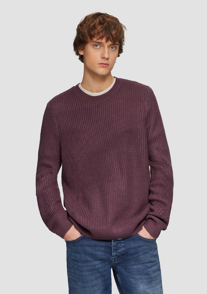 QS Longpullover Strickpullover Strickpullover mit Rippstruktur von QS