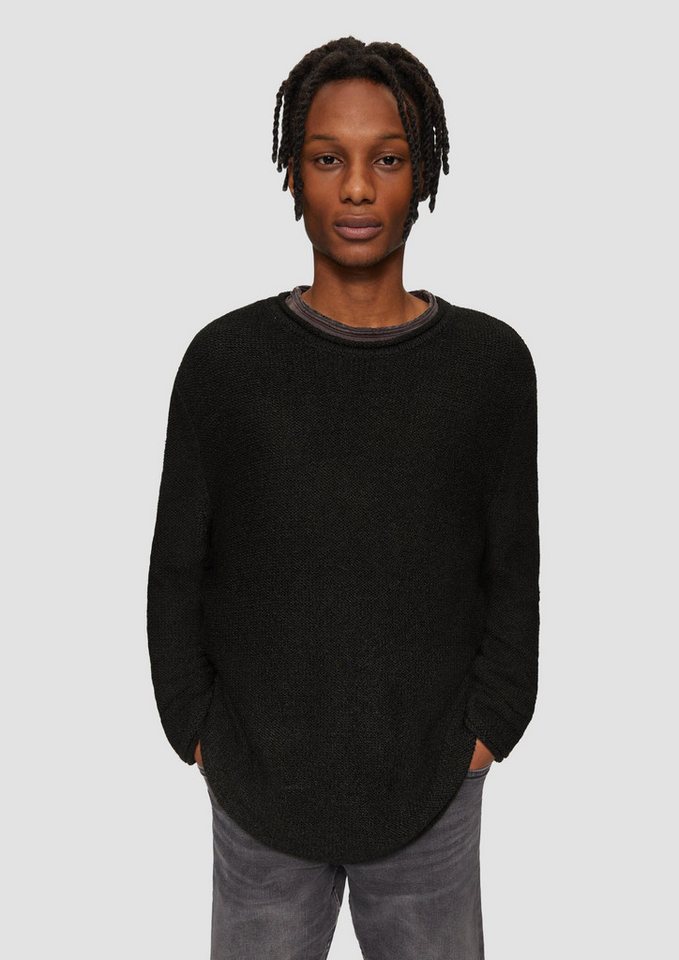 QS Longpullover Strickpullover Strickpullover mit Rollkante (1-tlg) von QS