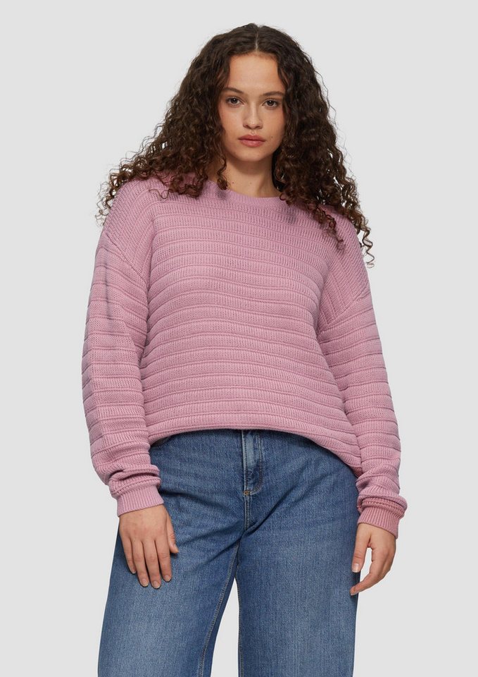 QS Longpullover Strickpullover Strickpullover mit Strukturmuster von QS