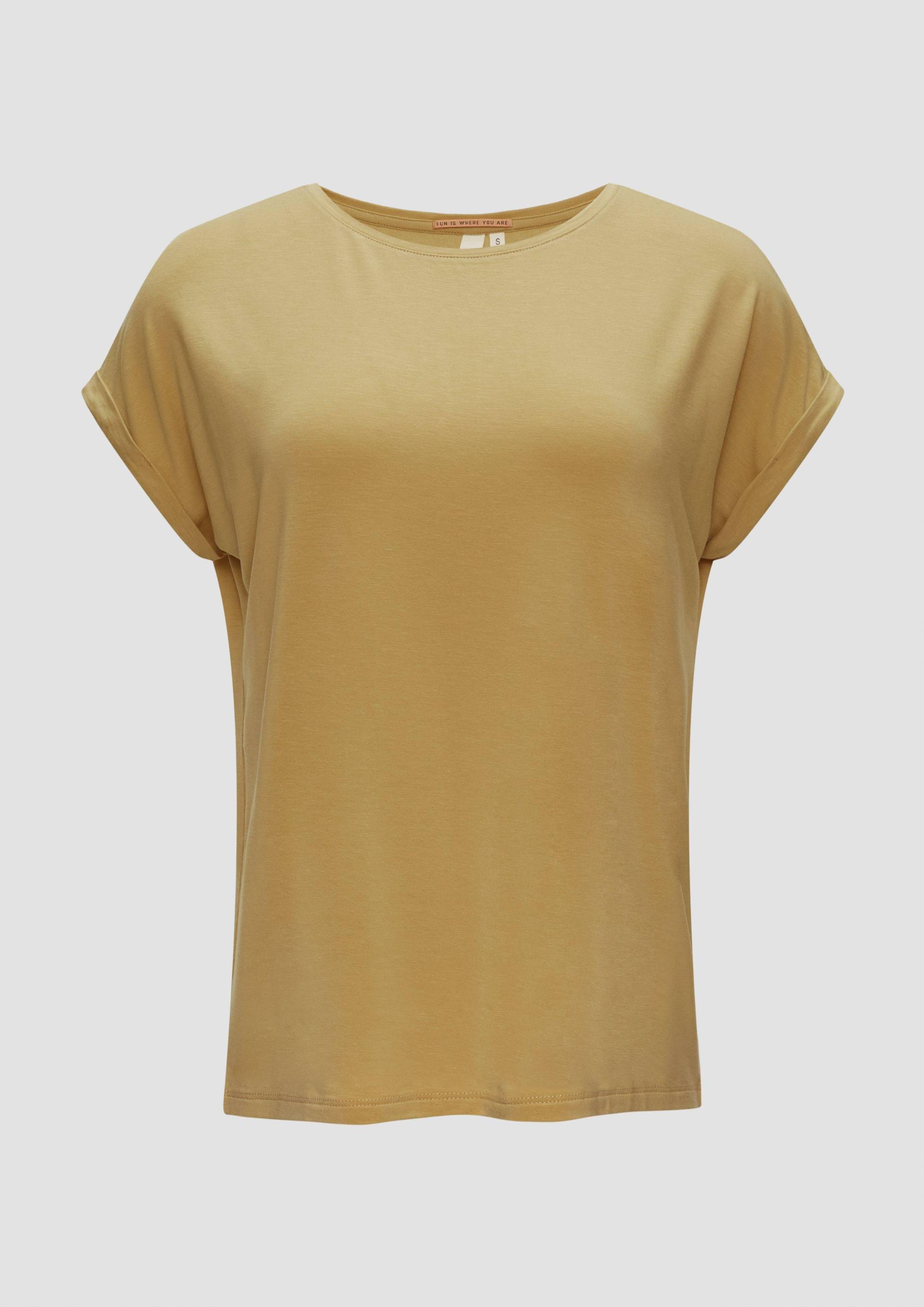 QS - Loose-Fit-Shirt im Lyocellmix, Damen, gelb von QS