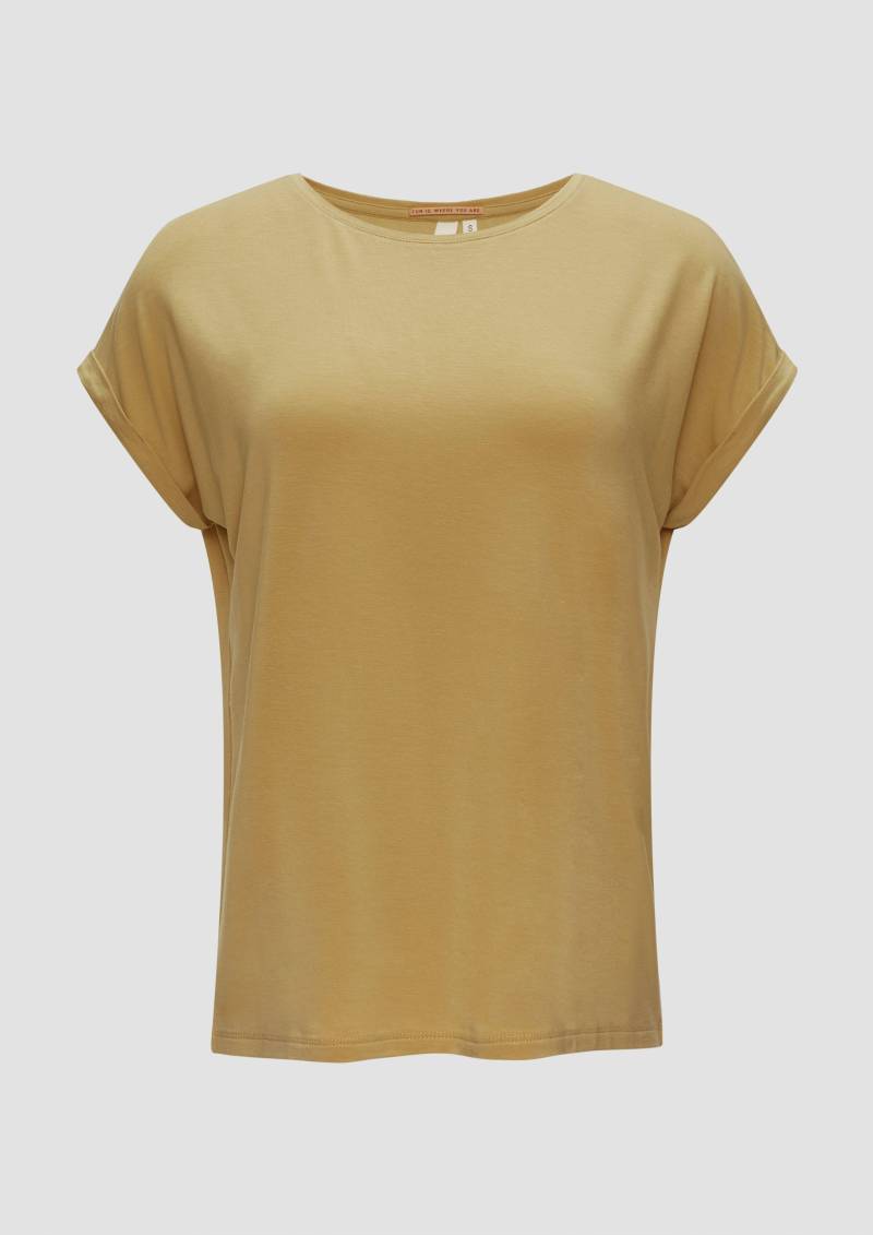 QS - Loose-Fit-Shirt im Lyocellmix, Damen, gelb von QS