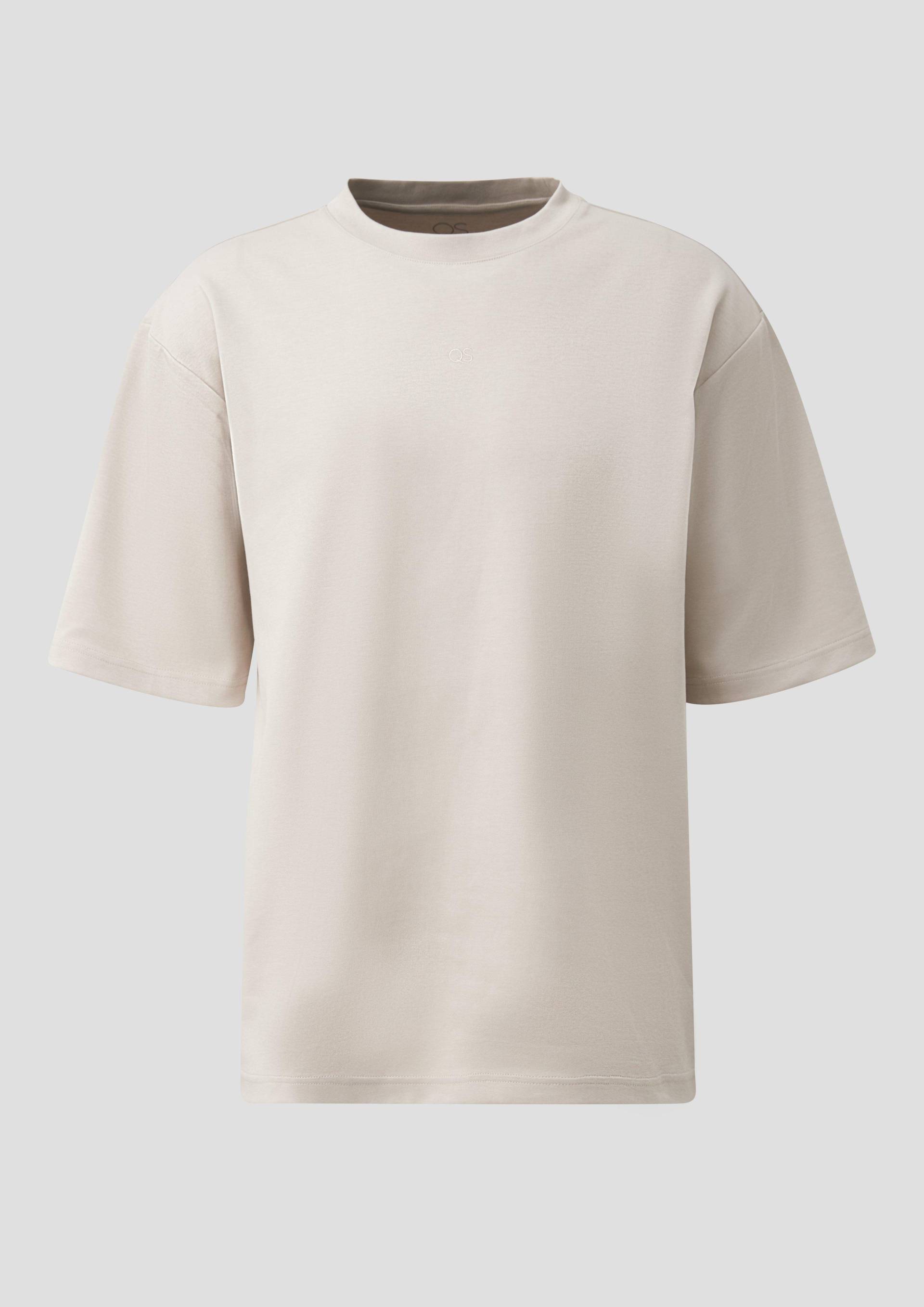 QS - Loose Fit T-Shirt mit Logostickerei, Herren, Beige QS - Loose Fit T-Shirt mit Logostickerei, Herren, Beige von QS