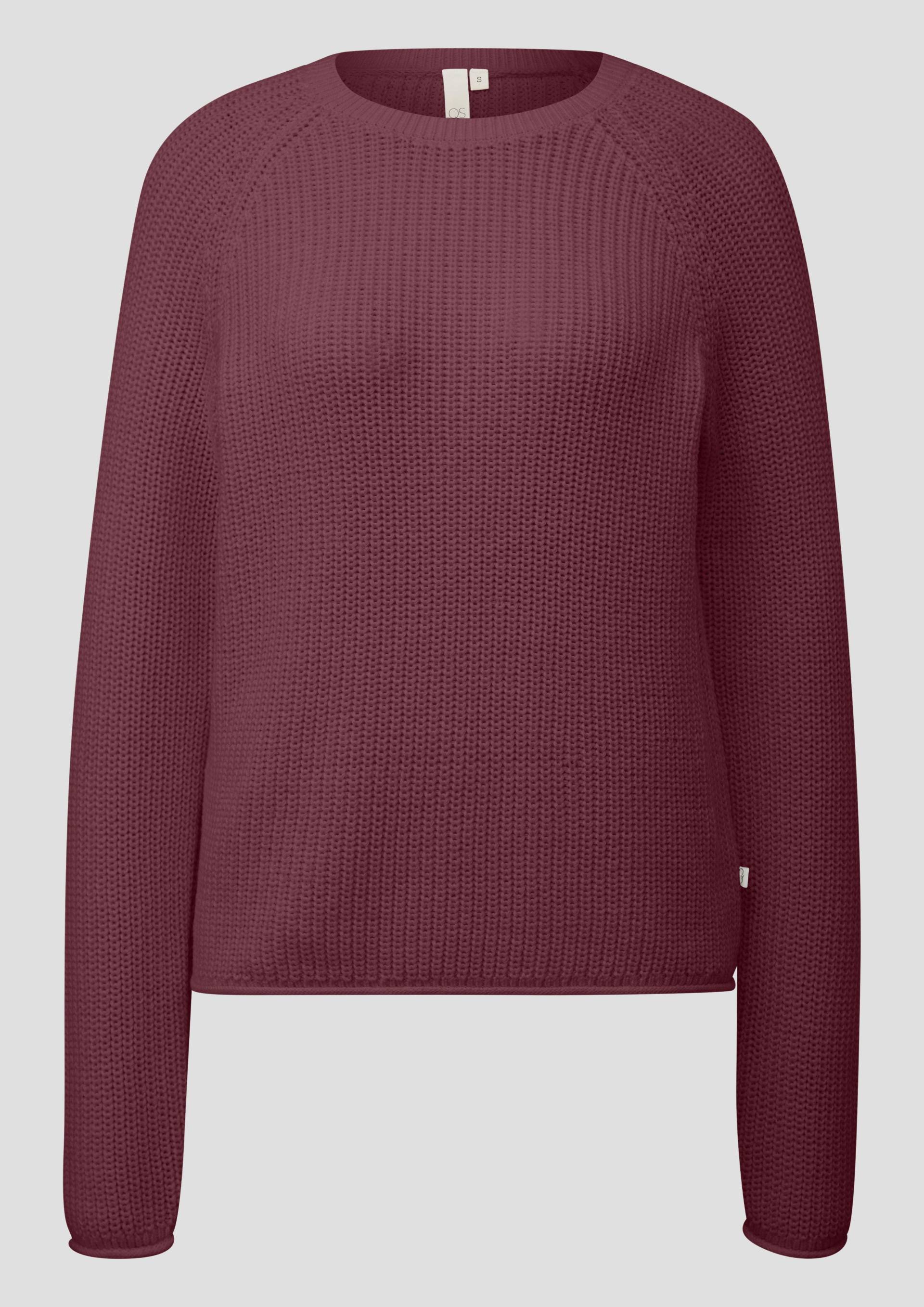 QS - Melierter Strickpullover mit Raglanärmeln, Damen, rot QS - Melierter Strickpullover mit Raglanärmeln, Damen, rot von QS