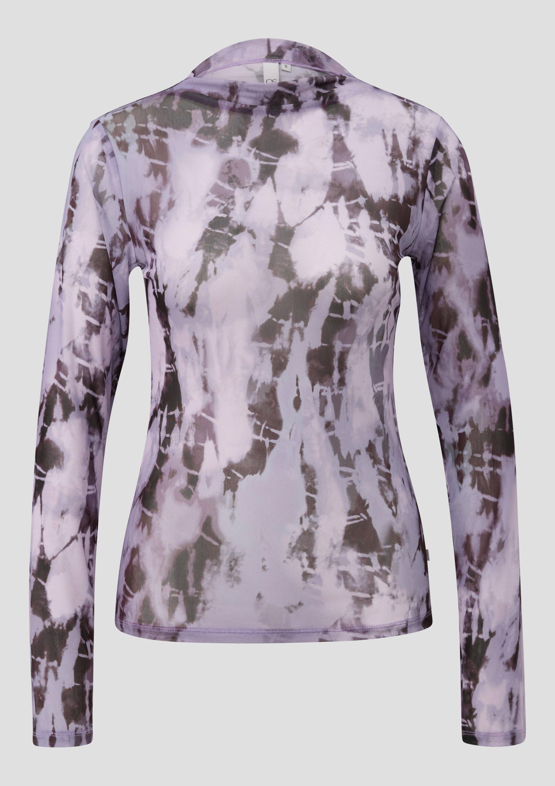 QS - Mesh-Shirt, Damen, Rosa von QS