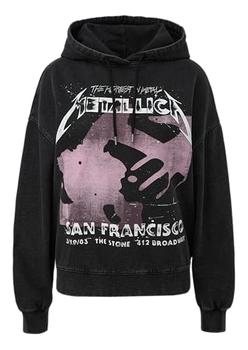QS Metallica® Band-Sweatshirt mit Wascheffekt schwarz L von QS
