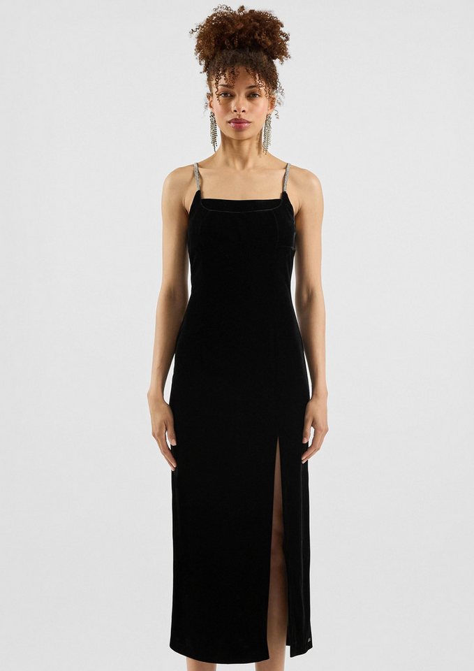 QS Midikleid Kleid Samtkleid von QS
