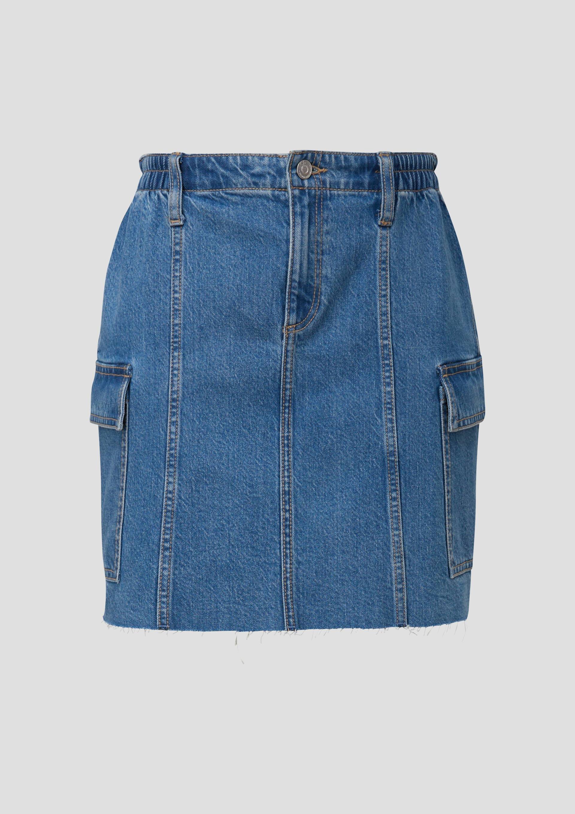 QS - Mini-Rock aus Denim, Damen, blau von QS