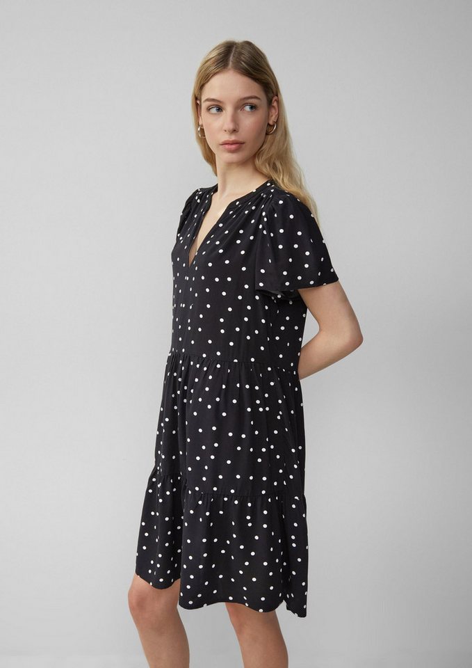 QS Minikleid Kleid Kurzes Viskosekleid mit All-over-Print von QS