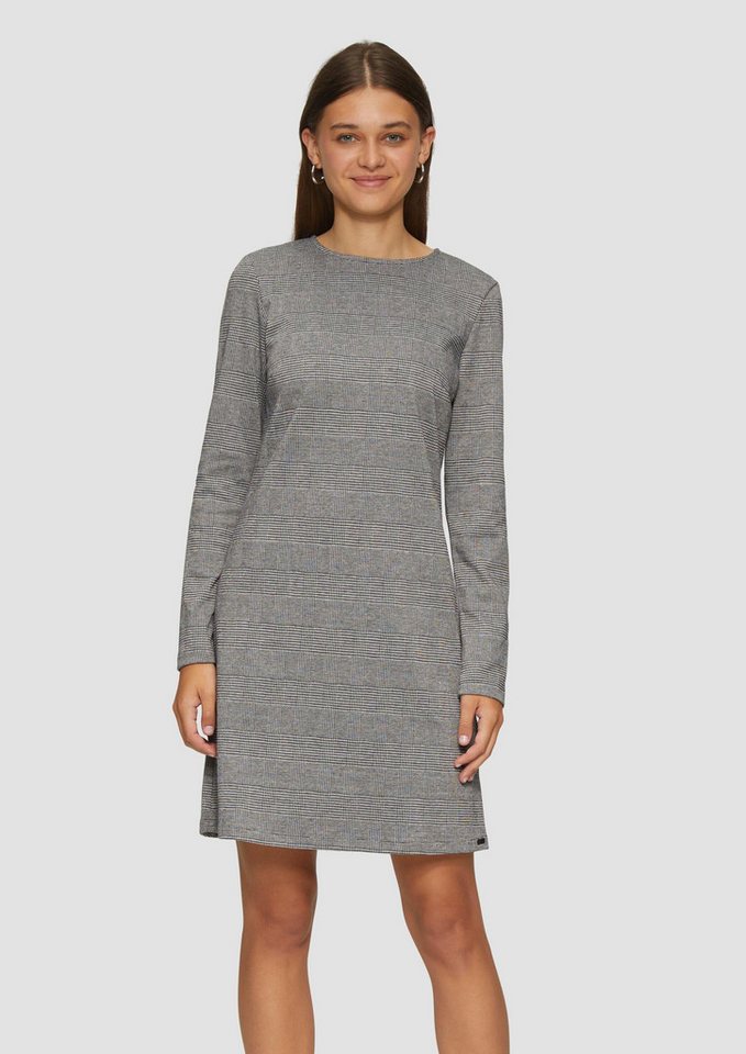 QS Minikleid Kleid Kurzes gemustertes Kleid aus Interlockjersey von QS