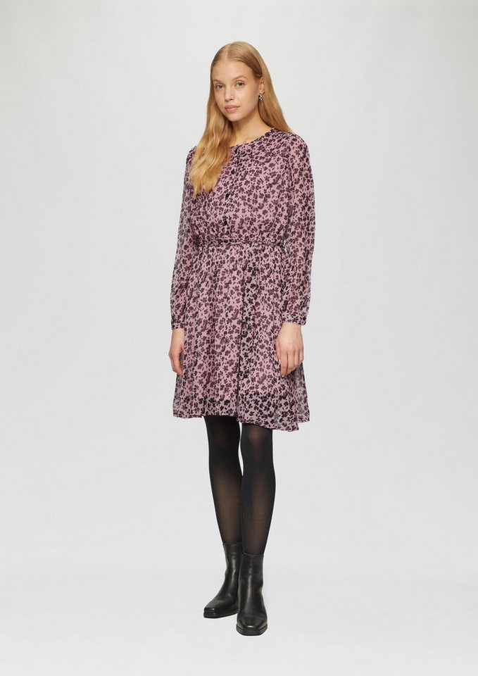 QS Minikleid Kleid Leichtes Chiffonkleid mit All-over-Print von QS