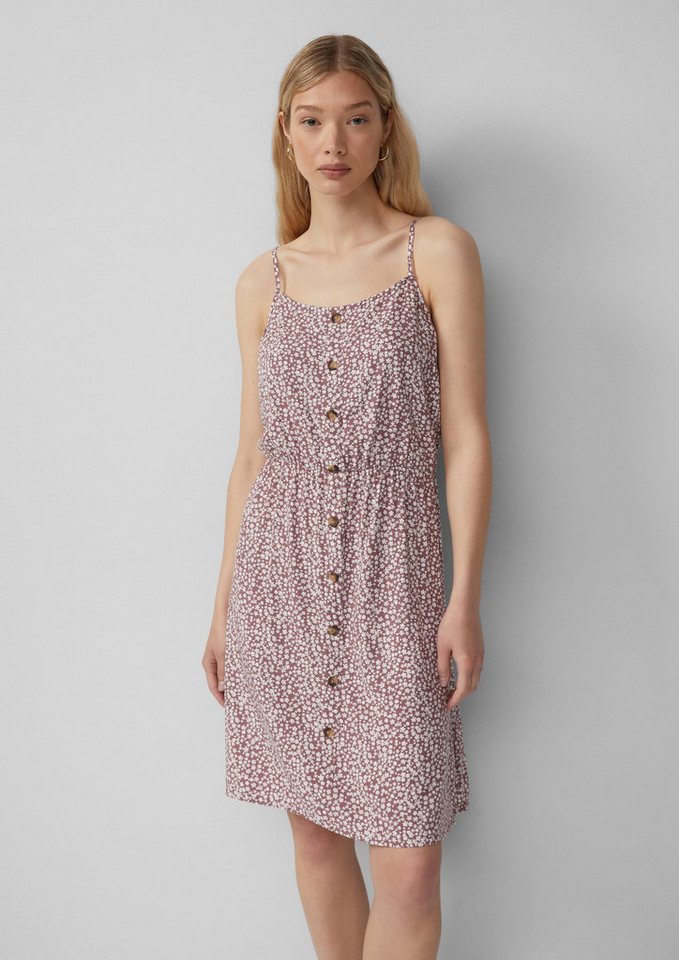 QS Minikleid Kleid Spaghettiträgerkleid aus Viskose von QS