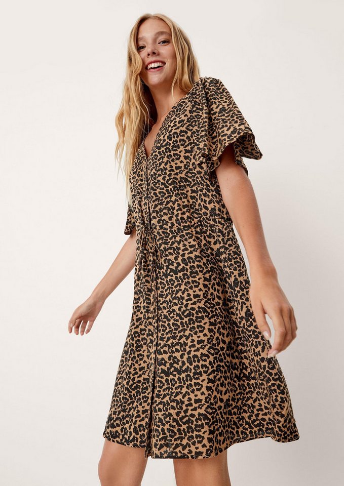 QS Minikleid Kleid Viskosekleid mit Tunnelzug von QS