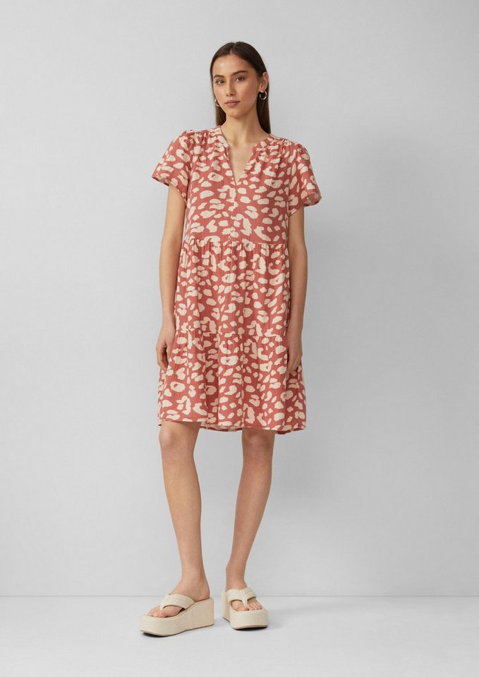 QS Minikleid Kleid Volantkleid aus Musselin von QS