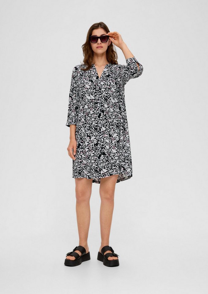 QS Minikleid Kleid Viskosekleid mit All-over-Print (1-tlg) von QS