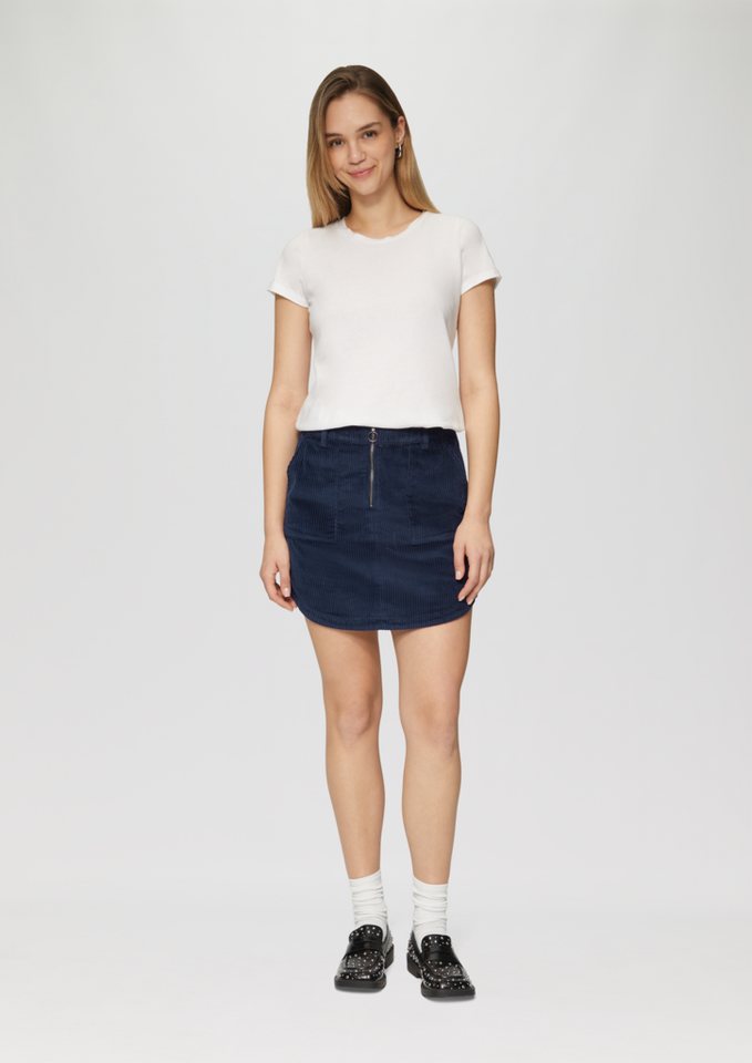 QS Minirock Kurzer Cordrock mit Reißverschluss von QS