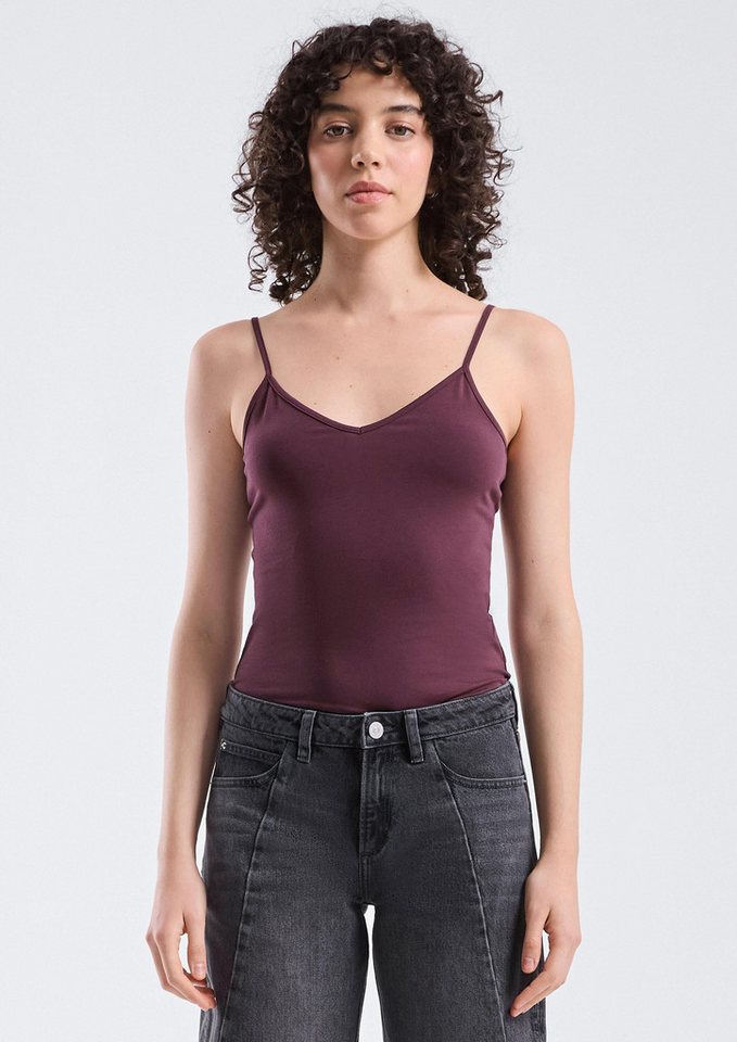 QS Muskelshirt T-Shirt Elastisches Spaghettiträgertop von QS