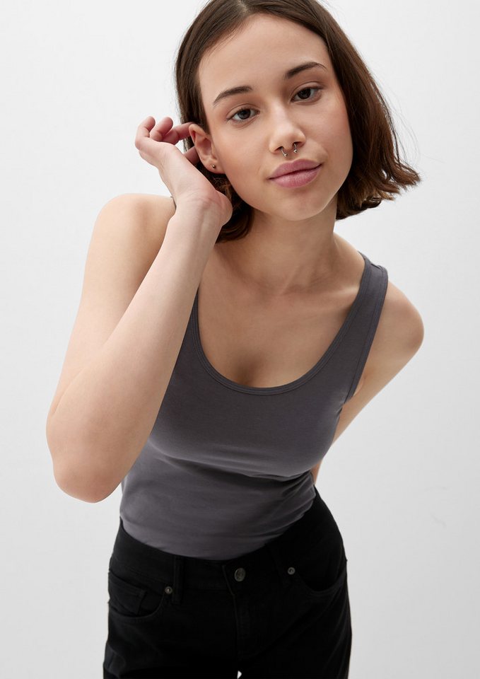 QS Muskelshirt T-Shirt Top aus Baumwolljersey von QS