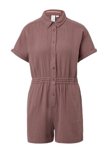 QS Musselin-Overall mit Elastikbund in der Taille aubergine 38 von QS