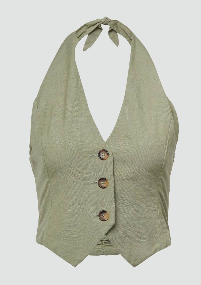 QS - Neckholder-Weste aus Leinenmix, Damen, grün QS - Neckholder-Weste aus Leinenmix, Damen, grün von QS