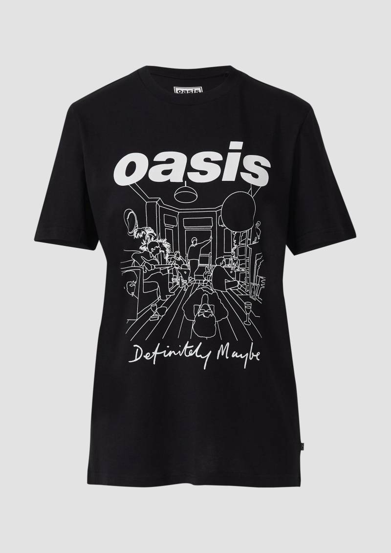QS - Unisex Oasis® Band-Shirt, Damen, schwarz von QS
