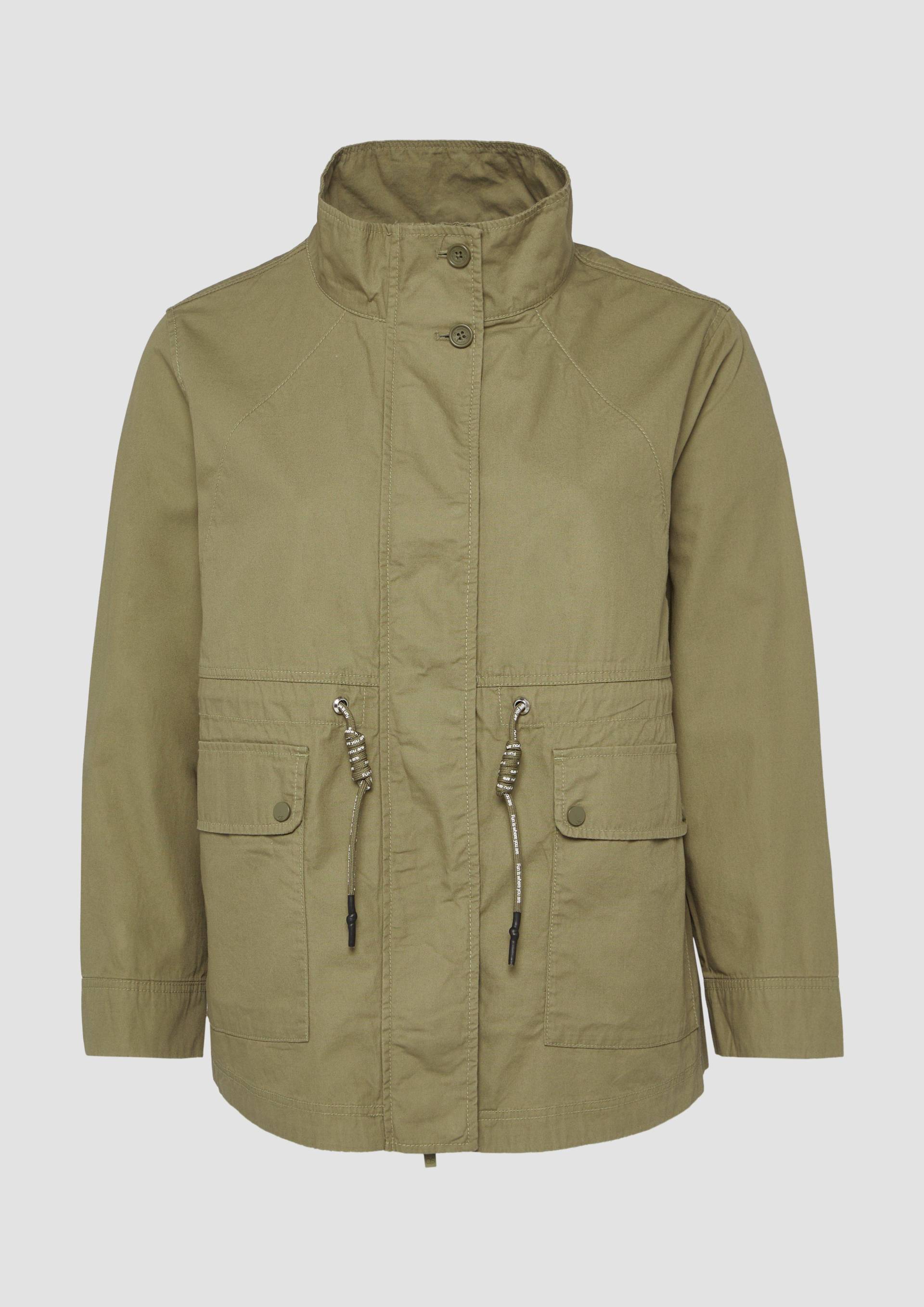 QS - Baumwolljacke mit Tunnelzug in der Taille, Damen, Grün QS - Baumwolljacke mit Tunnelzug in der Taille, Damen, Grün von QS