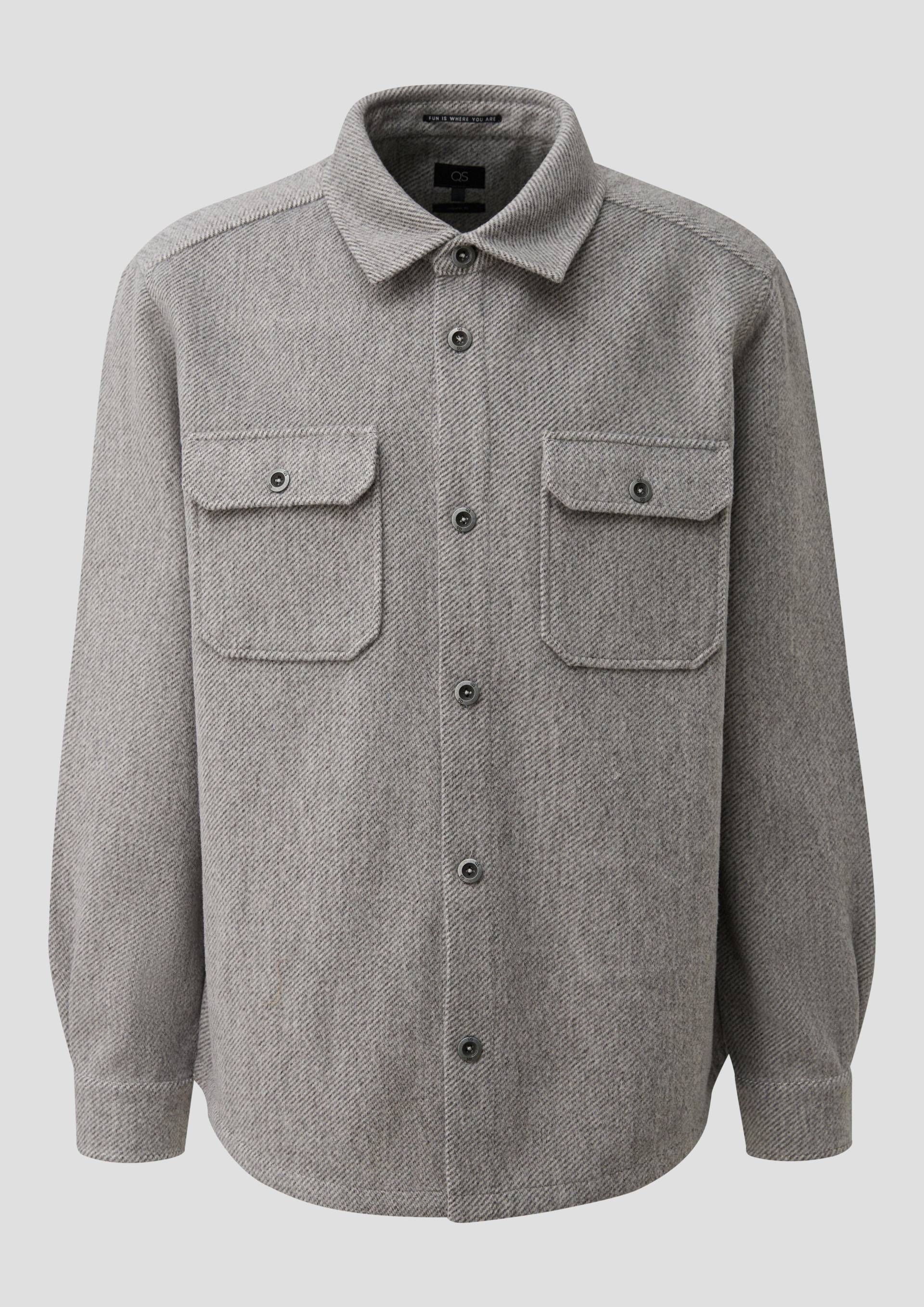 QS - Overshirt in Wolloptik, Herren, grau QS - Overshirt in Wolloptik, Herren, grau von QS