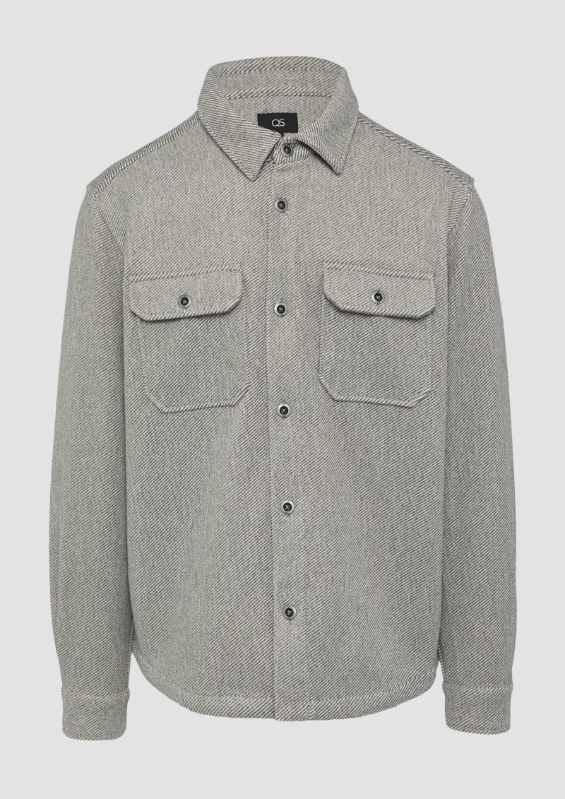 QS - Overshirt mit Brusttaschen, Herren, grau QS - Overshirt mit Brusttaschen, Herren, grau von QS