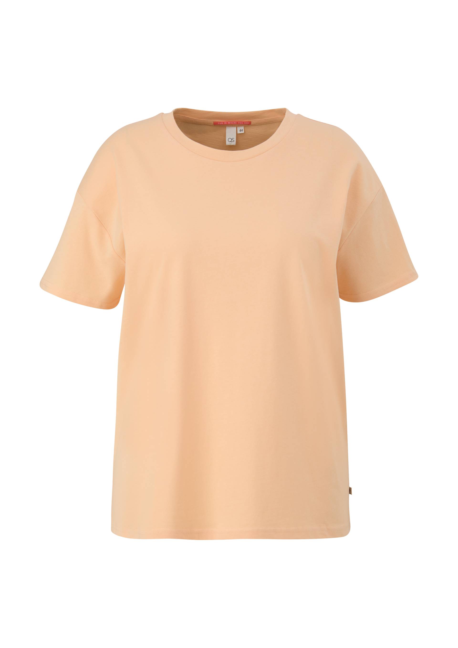 QS - Oversize-Shirt mit Rückenprint, Damen, Orange von QS
