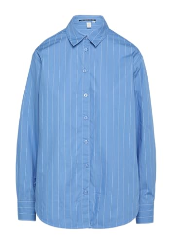 QS Oversized-Hemdbluse mit Nadelstreifen himmelblau 38 von QS