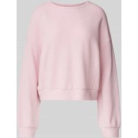 QS Oversized Sweatshirt mit Strukturmuster Modell 'Bubble' in Rosa, Größe M von QS