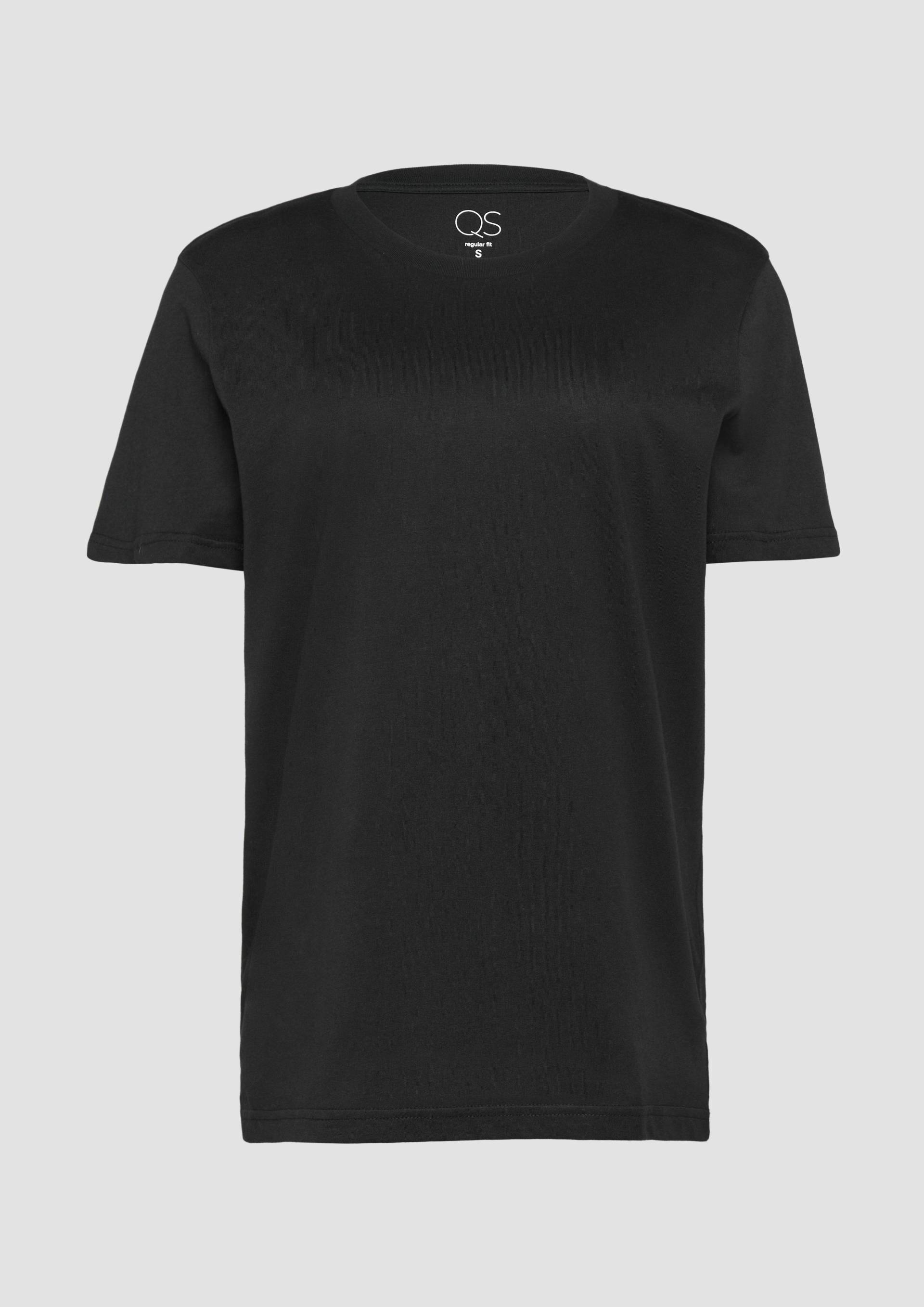 QS - Oversized T-Shirt aus weicher Baumwolle, Damen, schwarz von QS