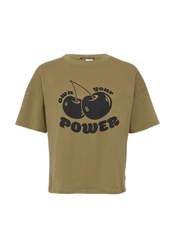 QS Printshirt mit überschnittener Schulter olivgrün L QS Printshirt mit überschnittener Schulter olivgrün L von QS