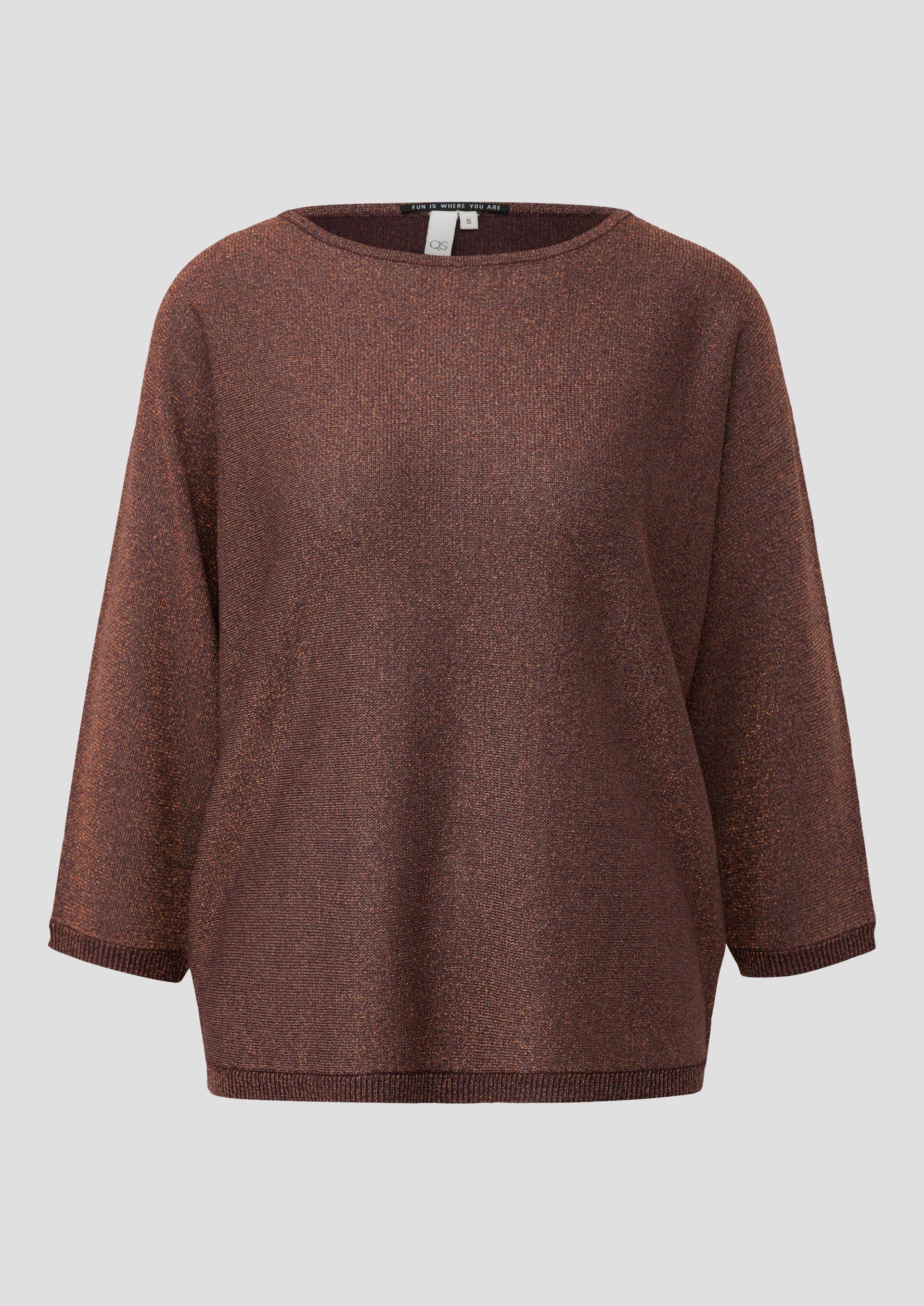 QS - Pullover in Glitzeroptik mit Fledermausärmeln, Damen, rot QS - Pullover in Glitzeroptik mit Fledermausärmeln, Damen, rot von QS